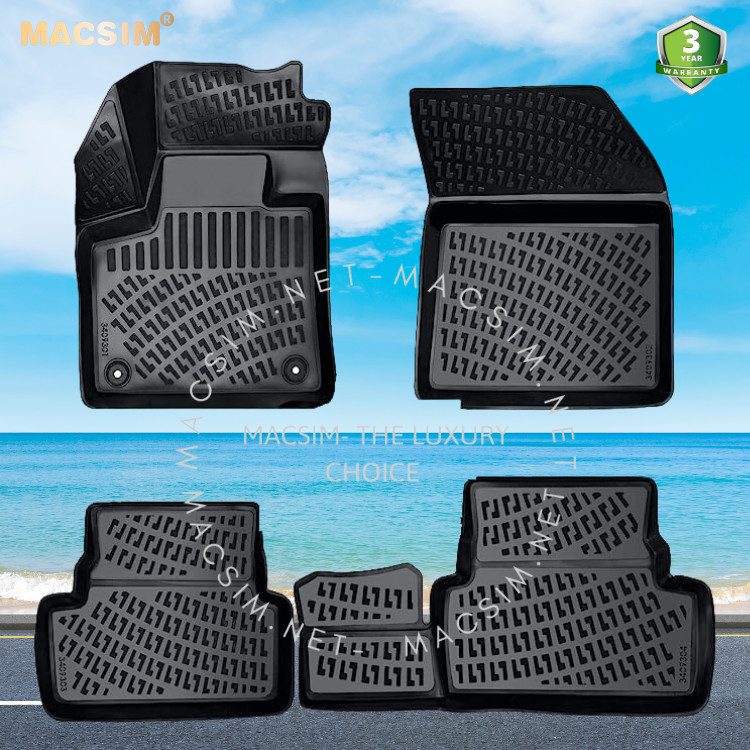 Thảm lót sàn ô tô nhựa TPU silicon Peugeot 3008 second generation 2016+ Nhãn hiệu Macsim