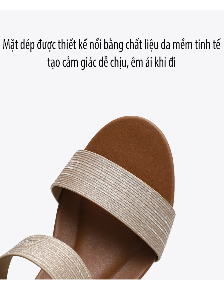 Tên sản phẩm: Giày quai ngang nữ giày sandals nữ dép quai hậu nữ cao 5 cm  Mã 1418- 169A