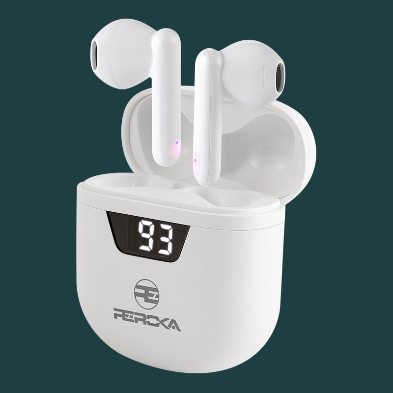 Tai Nghe True Wireless  REROKA-BIONIC Bluetooth V5.0, đeo êm tai, âm thanh sống động, hộp sạc có đèn led hiển thị  - Hàng chính hãng