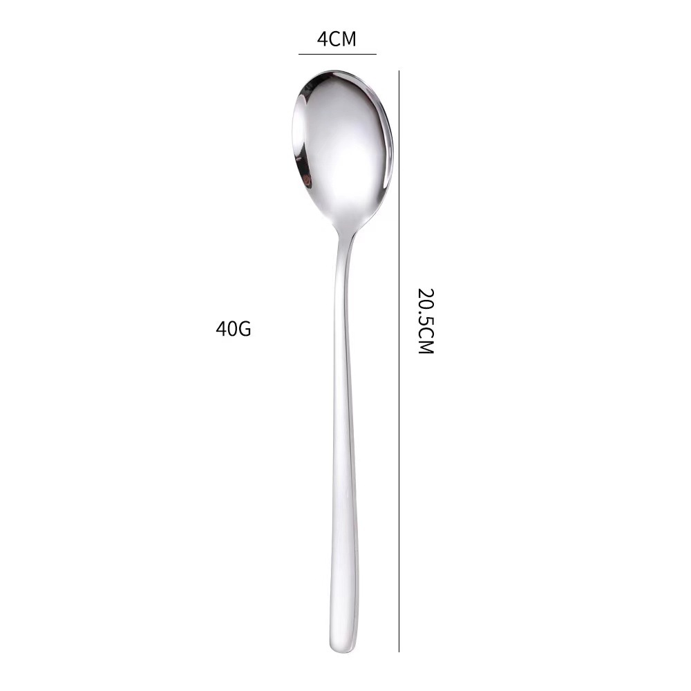 Muỗng Inox, Bộ Thìa Dĩa/Nĩa Inox 304 Cao Cấp SMARTCHOICE - Hàng Loại 1 Siêu Dày Dặn, Bền Đẹp, Muỗng Inox Ăn Cơm Cán Dài Sang Trọng