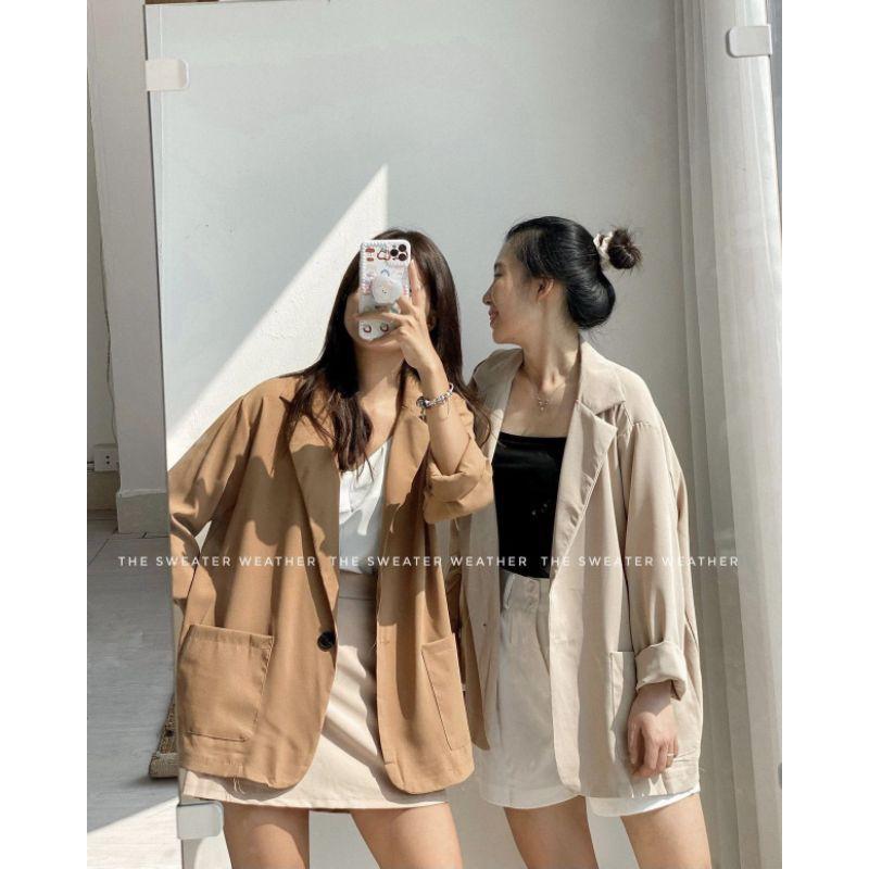 Áo vest blazer chất voan đũi mỏng cực mát