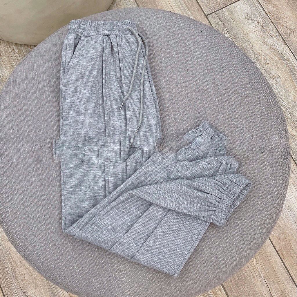 Quần boom tổ ong unisex - quần jogger bo gấu nhiều màu