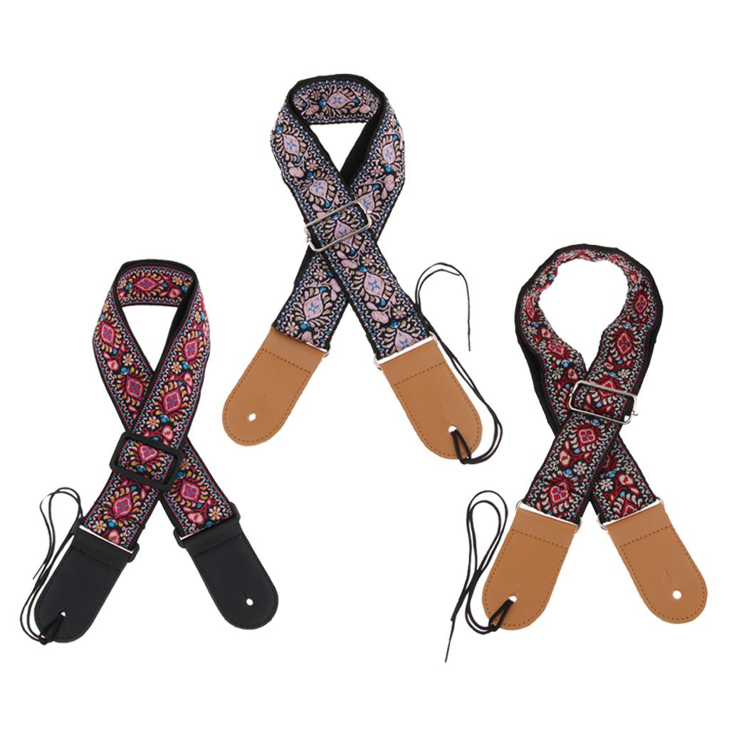 Adjustable Guitar Strap with Pick Holder for Acoustic Electric Guitar Bass Parts