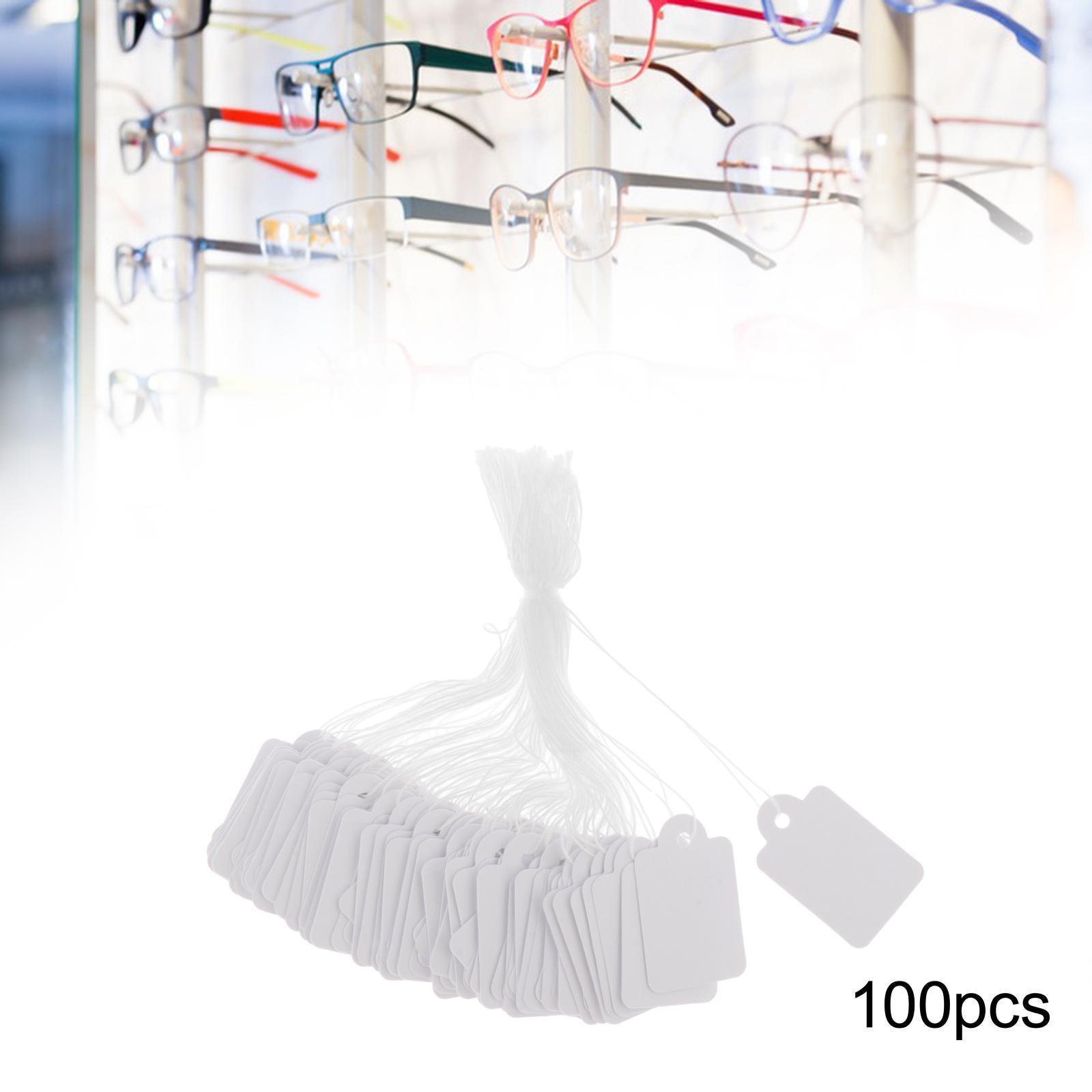 100 Pieces Paper Tags with String Attached Price Hanging Labels for Birthday