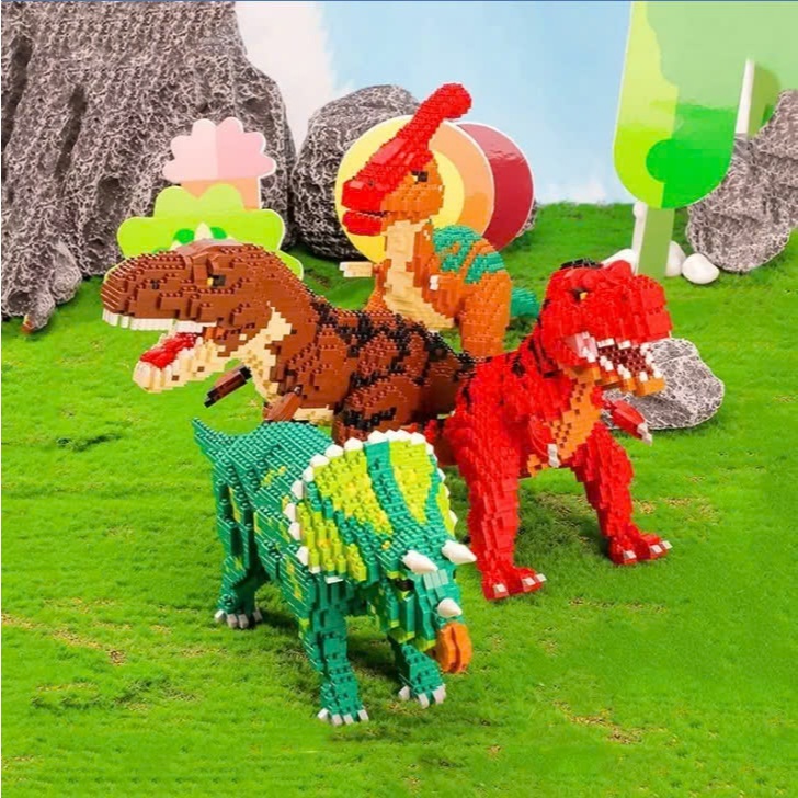 Bộ xếp hình Khủng long đỏ, Mô hình lắp ghép khủng long 16248 – BALODY