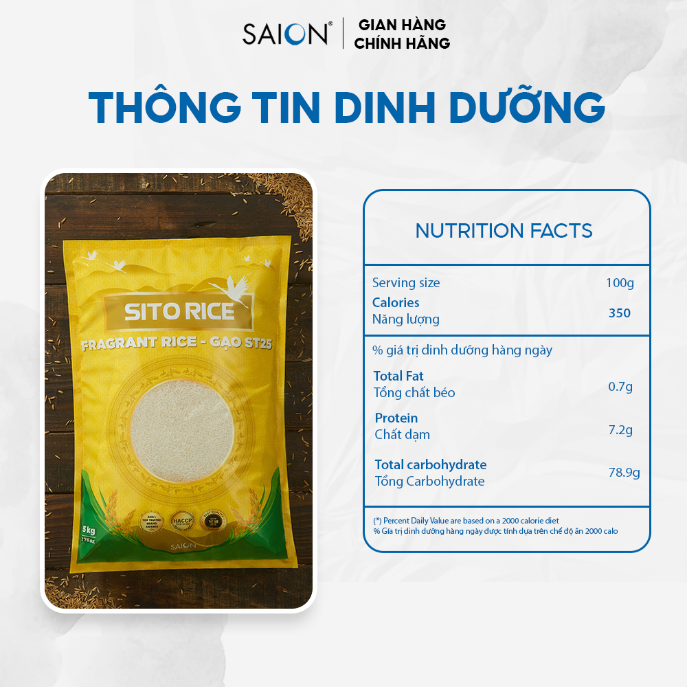 Gạo ST25 Sito Rice 5kg