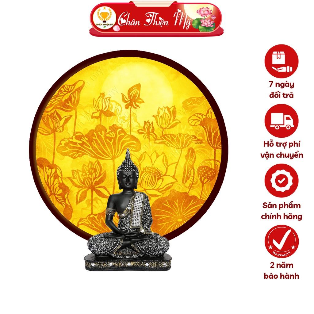 Đèn Thờ Hào Quang Phật Tranh Trúc Chỉ Tròn, Trang Trí Bàn Thờ, Hào Quang Trúc Chỉ Hoa Sen TC-HQ-60