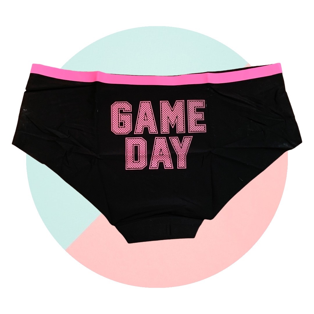 Combo 5 Quần Lót Nữ Su Trơn In Chữ “Game Day” | Size L–XL