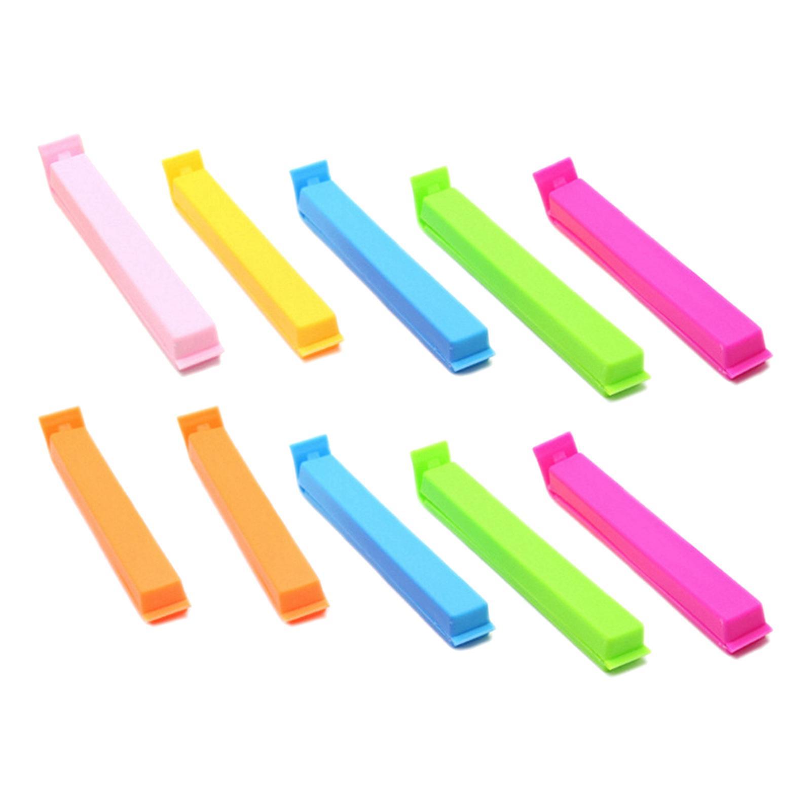 10Pcs Food Bag Clip Kitchen Storage Clips Kitchen Clips Multipurpose Food Bag Clamp Bag Sealing Clips for Office Kitchen Bakery Groceries