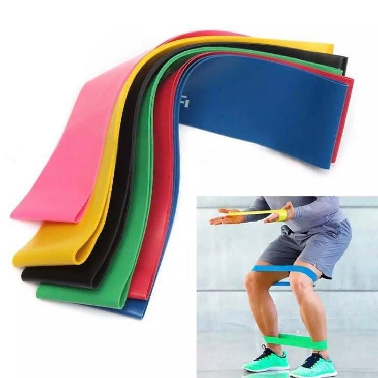 Dây kháng lực tập luyện cơ mông và đùi cải thiện vóc dáng Fitness Yoga Elastic Band - SET 6 DÂY