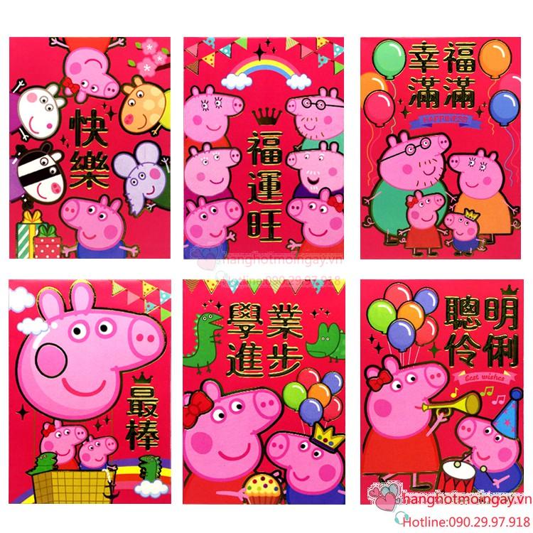 combo 6 bao lì xì Peppa Pig LX141