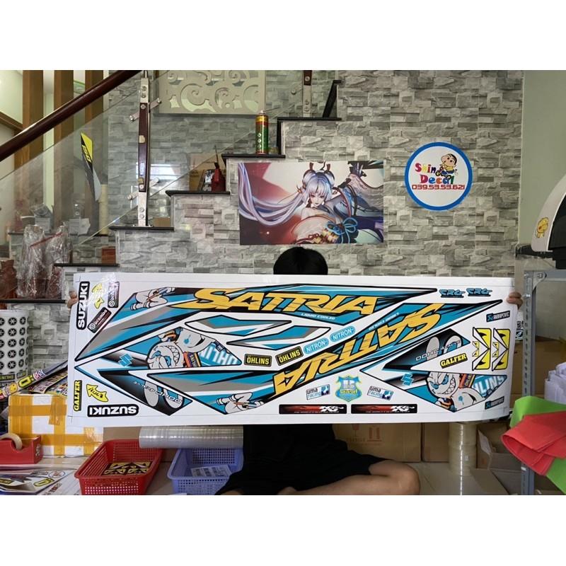 Tem rời dành cho Satria Fi thỏ dán xe đen