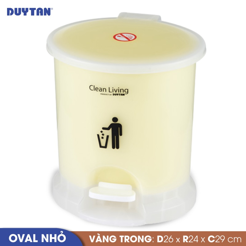 Thùng rác oval nhỏ nhựa Duy Tân - 21868 - Giao màu ngẫu nhiên - Hàng chính hãng