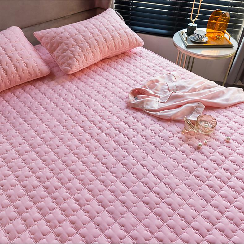 100% Cotton Vỏ Gối Có Thể Giặt Đồng Màu Nệm Cotton Dập Nổi Mền Chần Gòn Vua Tấm Bảo Vệ Nệm Chống Chi Ga Giường