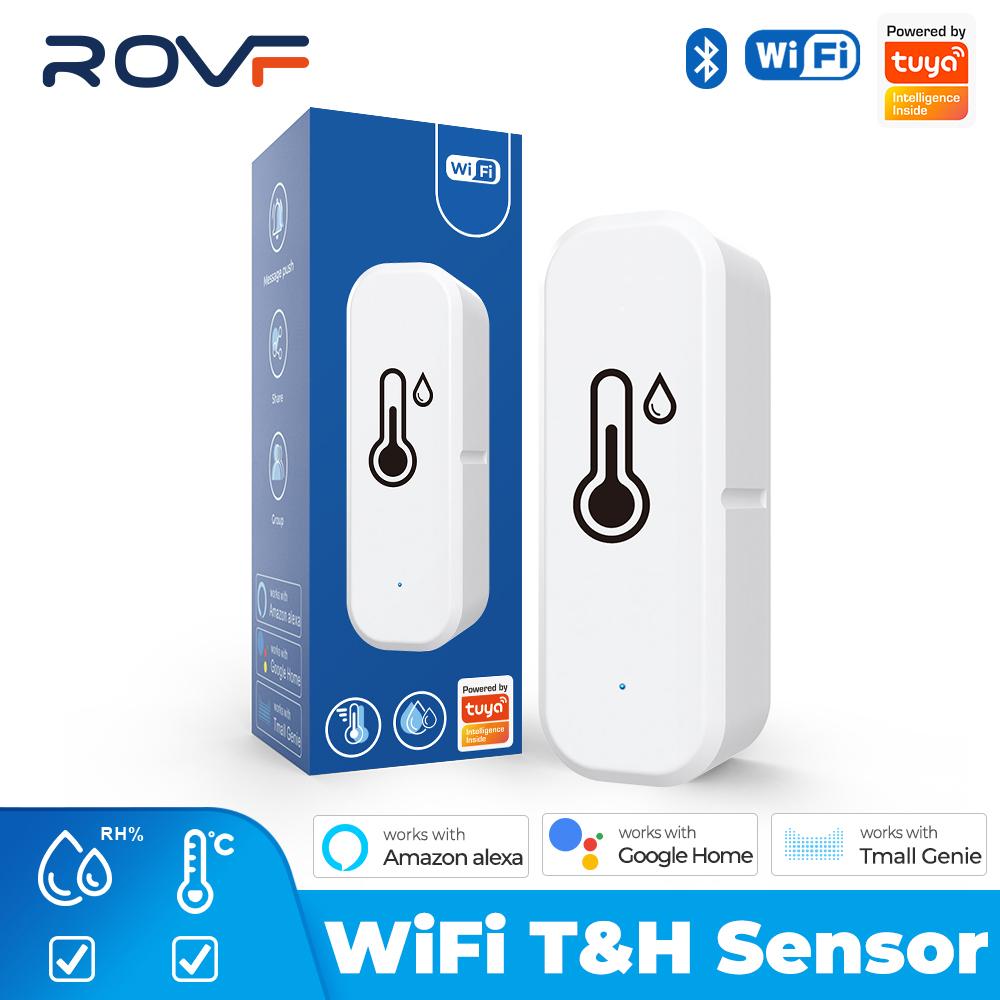 Tuya wifi cảm biến độ ẩm thông minh cảm biến trong nhà máy đo nhiệt kế trong nhà báo động giọng nói cho Alexa Google Home Smart Life