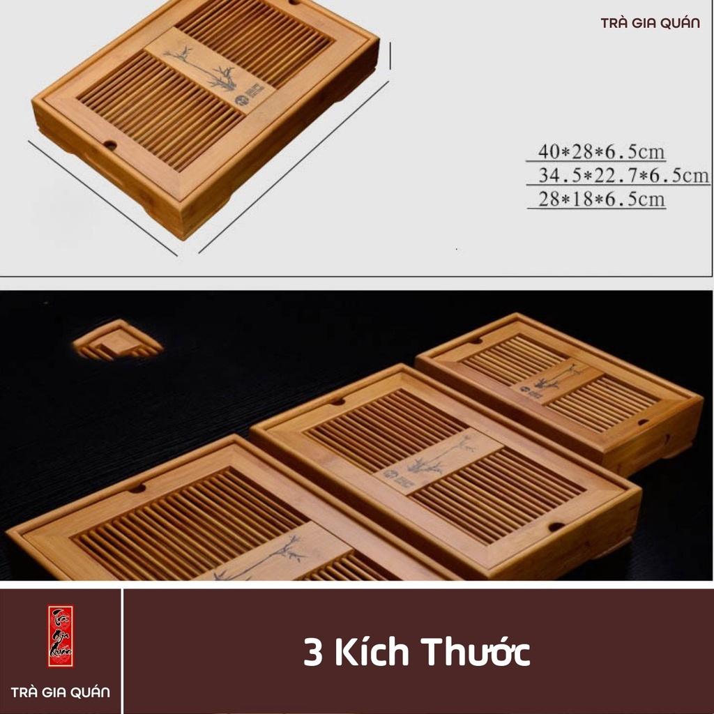 Khay Trà Tre Cao Cấp Hình Chữ Nhật Khắc Trúc KT 96