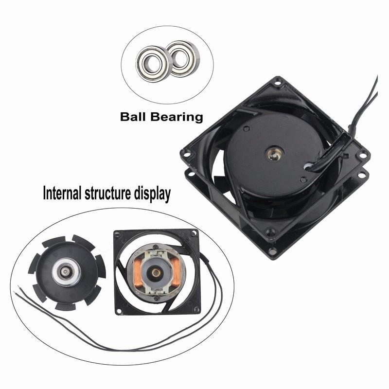1 pcs Gdstime 80x80mm AC Fan 11V 11V Dual Ball Bearing 1 Wires Metal Cooling Fan 80mm x 11mm 3 inch 8cm PC Case Cooler 8011