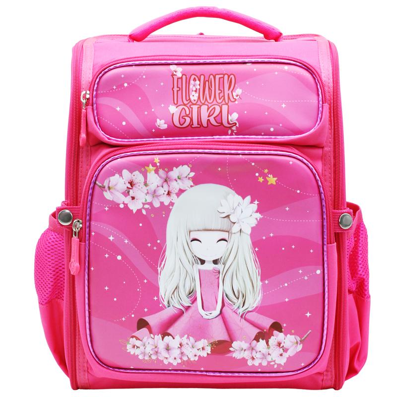 Cặp Chống Gù Học Sinh Nữ - Flower Girl - Size 36 - Miti C11073_36_BB4_PIN.D_PIN.D - Màu Hồng