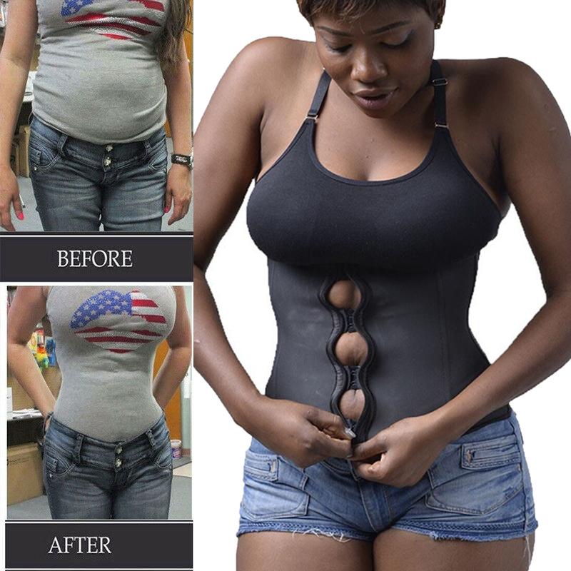 Áo Tập Toàn Thân Cao Su Eo Huấn Luyện Dây Kéo Underbust Thon Gọn Bụng Eo Cincher Giảm Béo Quần Đùi Shaper Đai Định Hình Phụ Nữ Hoa Kỳ