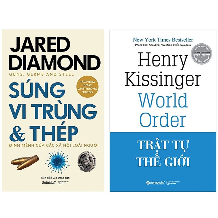 Hình ảnh Combo Sách Lịch Sử Thế Giới : Súng, Vi Trùng Và Thép + Trật Tự Thế Giới (Bìa Cứng)