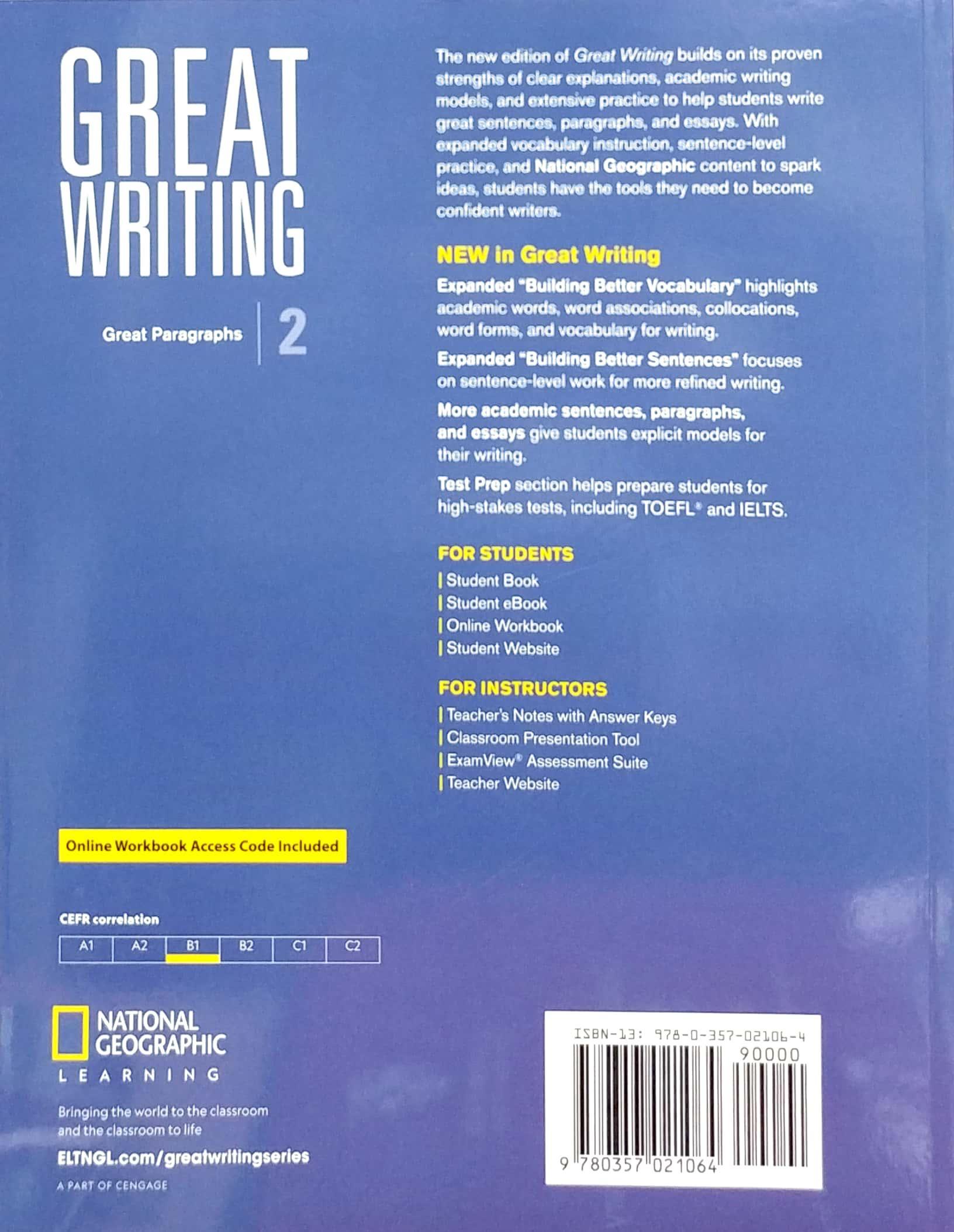 Sách ngoại văn: Sách Ngoại Văn - Giáo trình Great Writing 5th Edition