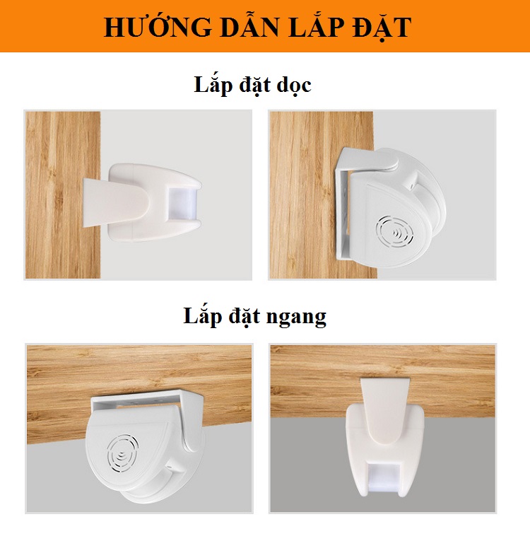 Báo khách cảm biến chuyển động hồng ngoại V3-9913 ( Tặng kèm 03 nút kẹp cao su giữ dây điện )