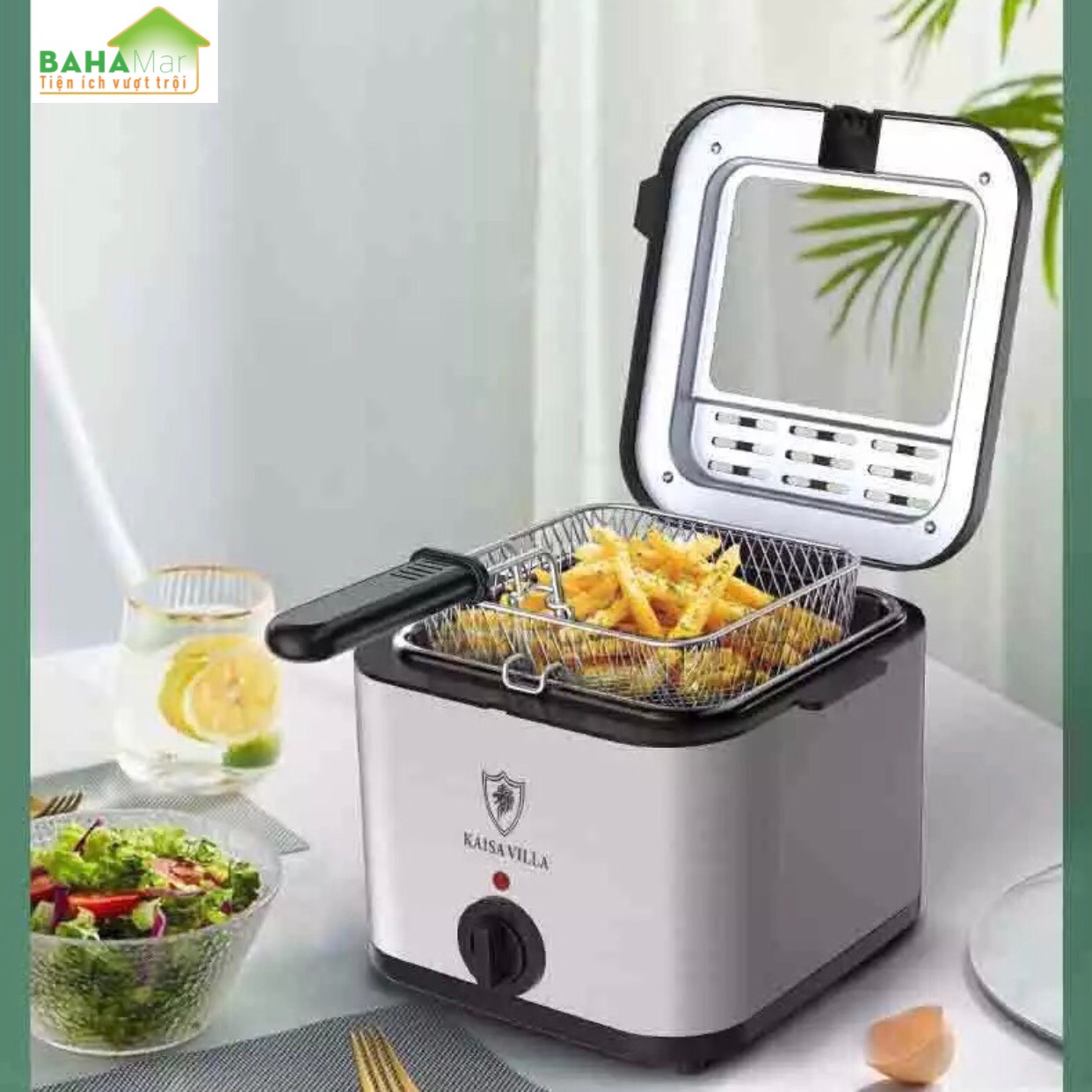 NỒI CHIÊN NHÚNG ĐIỆN ĐA CHỨC NĂNG CÓ THỂ ĐIỀU CHỈNH NHIỆT "BAHAMAR" Có 3 lớp cách nhiệt bảo vệ, Bên ngoài lạnh và nóng bên trong, 3 lớp cách nhiệt và chống dính bảo vệ an toàn