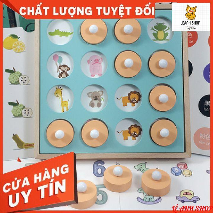 Đồ Chơi Lật Hình Luyện Trí Nhớ Bằng Gỗ Giúp Bé Rèn Luyện Ghi Nhớ Hình Ảnh 12 Chủ Đề Cho Bé Học