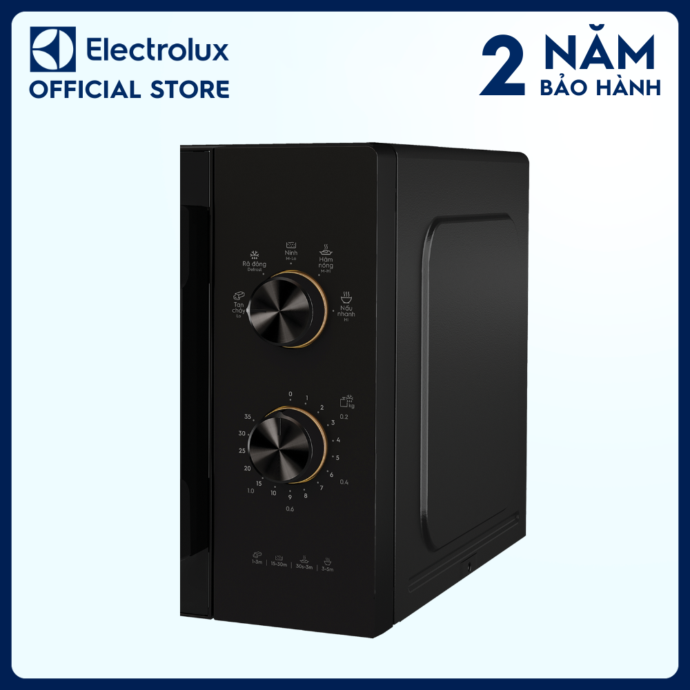 Lò vi sóng để bàn Electrolux 23L UltimateTaste 300 - EMM23K22B - chương trình cài đặt sẵn, nấu nướng linh hoạt [ Hàng chính hãng]