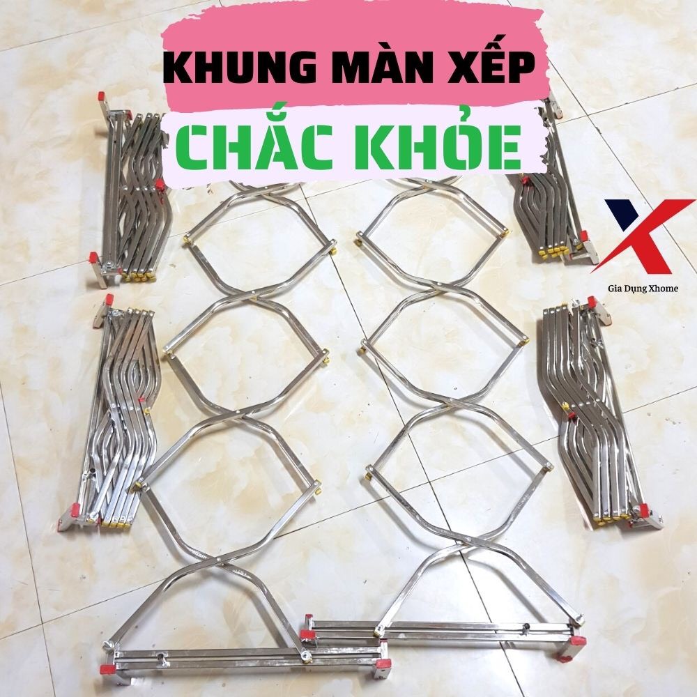 KHUNG XẾP MÀN KHUNG XẾP GỌN 1,8x2m K KÈM màn