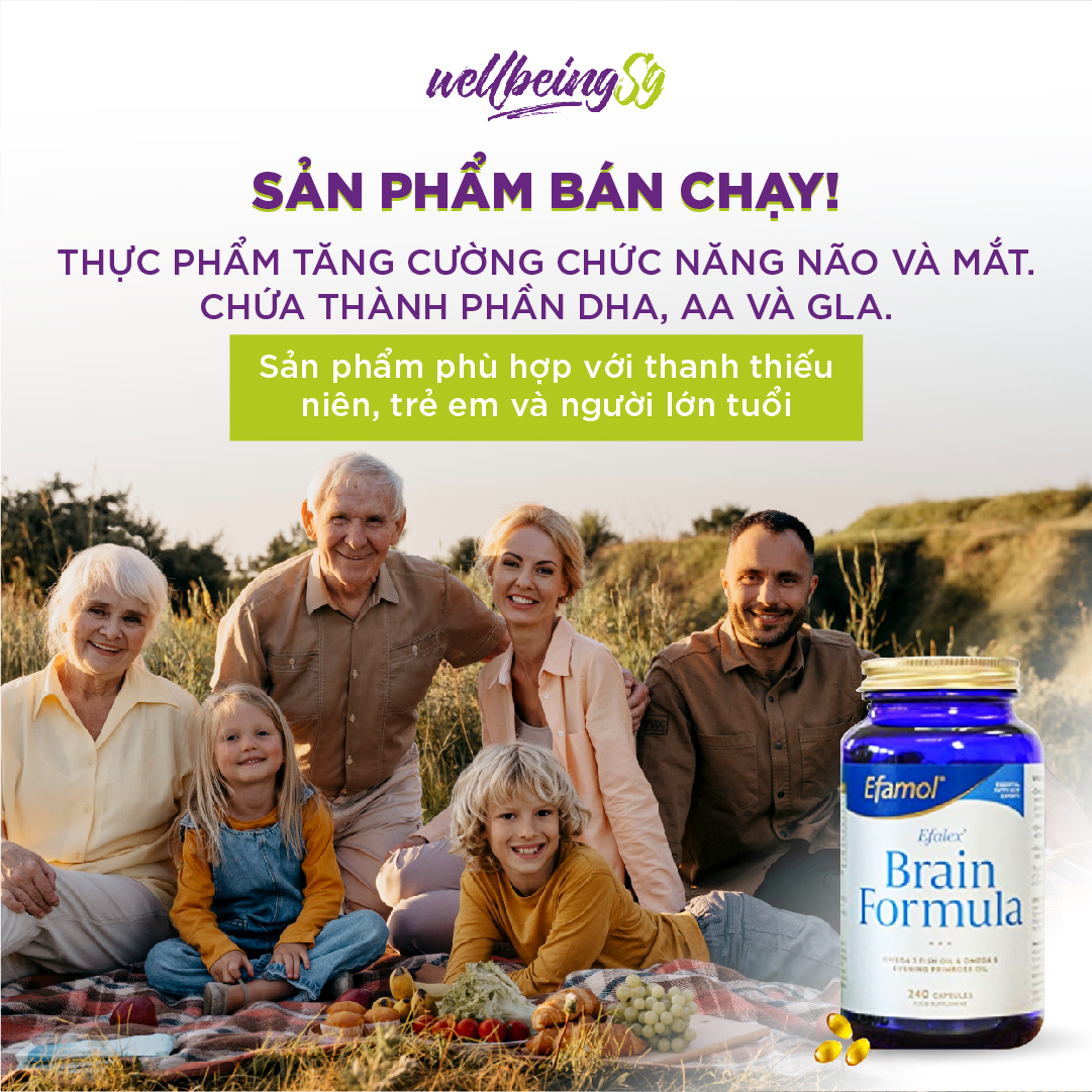 Viên Uống Bổ Sung Dầu Cá DHA, EPA, Efamol Efalex Tăng Cường Trí Nhớ, Hỗ Trợ Trí Não, Tim Mạch, Thị Lực