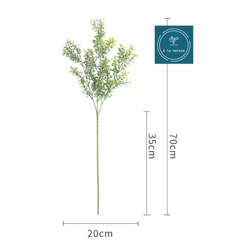Cành lá hoàng dương nhân tạo 70cm trang trí không gian xanh mát