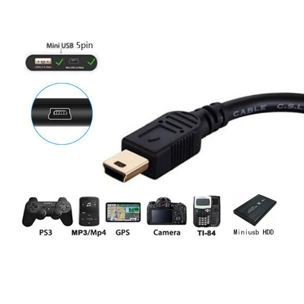Cáp mini USB sang USB 2.0 Dài 0.4m Hàng Nhập Khẩu