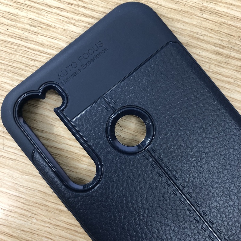 Ốp lưng silicon dẻo giả da Auto Focus cao cấp dành cho Xiaomi Redmi Note 8 - Hàng chính hãng