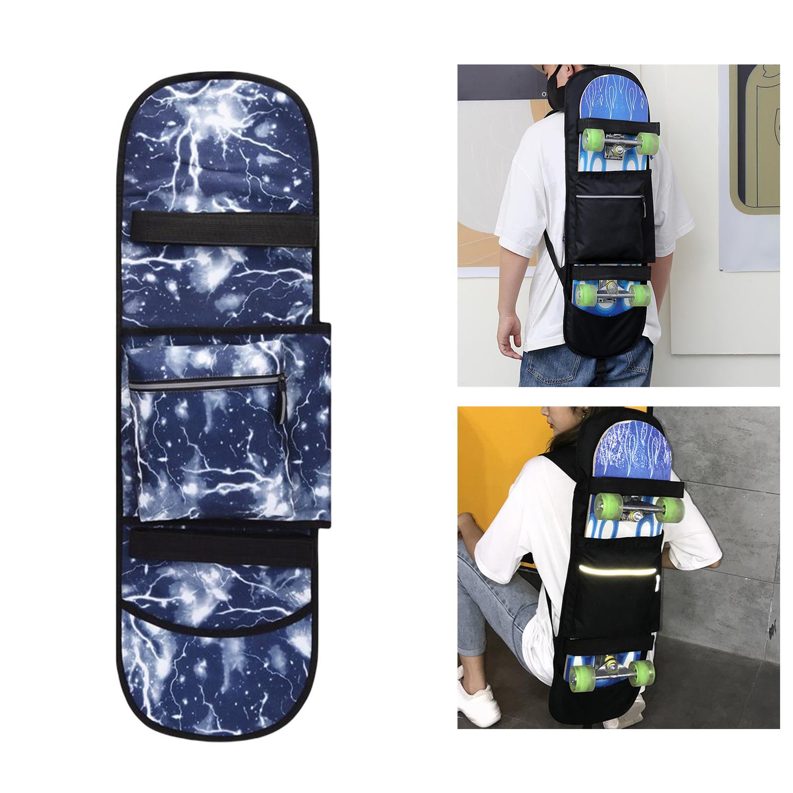 Oxford Skateboard Backpacks Bag Longboard Carry Case Water Resistant Outdoor