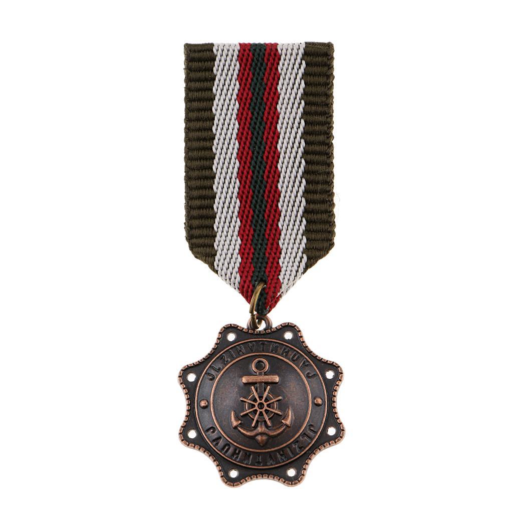 4Pack Vintage Style Geometric Pendant Medal Mens Uniform Badge Brooch Pin