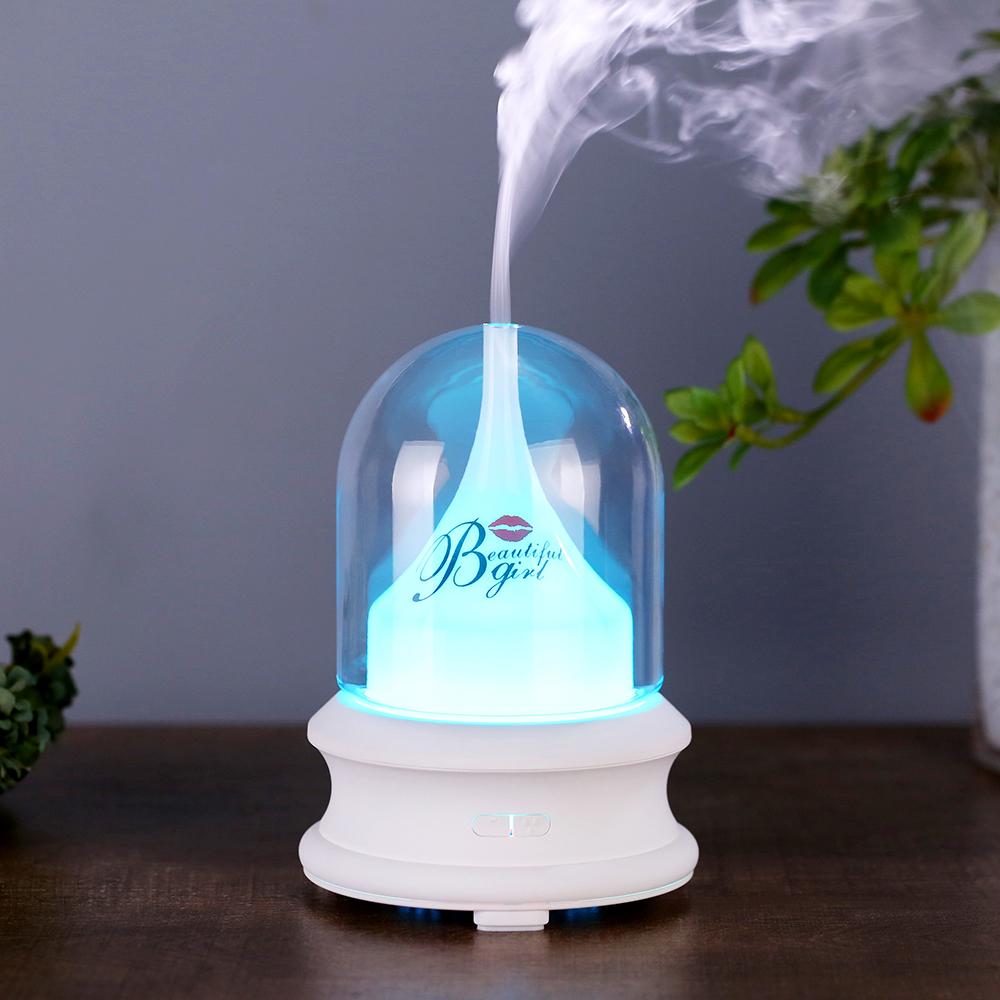 Máy khuếch tán tinh dầu tạo ẩm phun sương 100mL, có đèn LED nhiều màu sắc