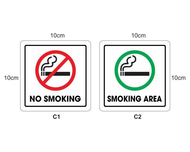 Bảng mica 2 li cấm hút thuốc - No Smoking nhiều kích thước_DECAL VIP