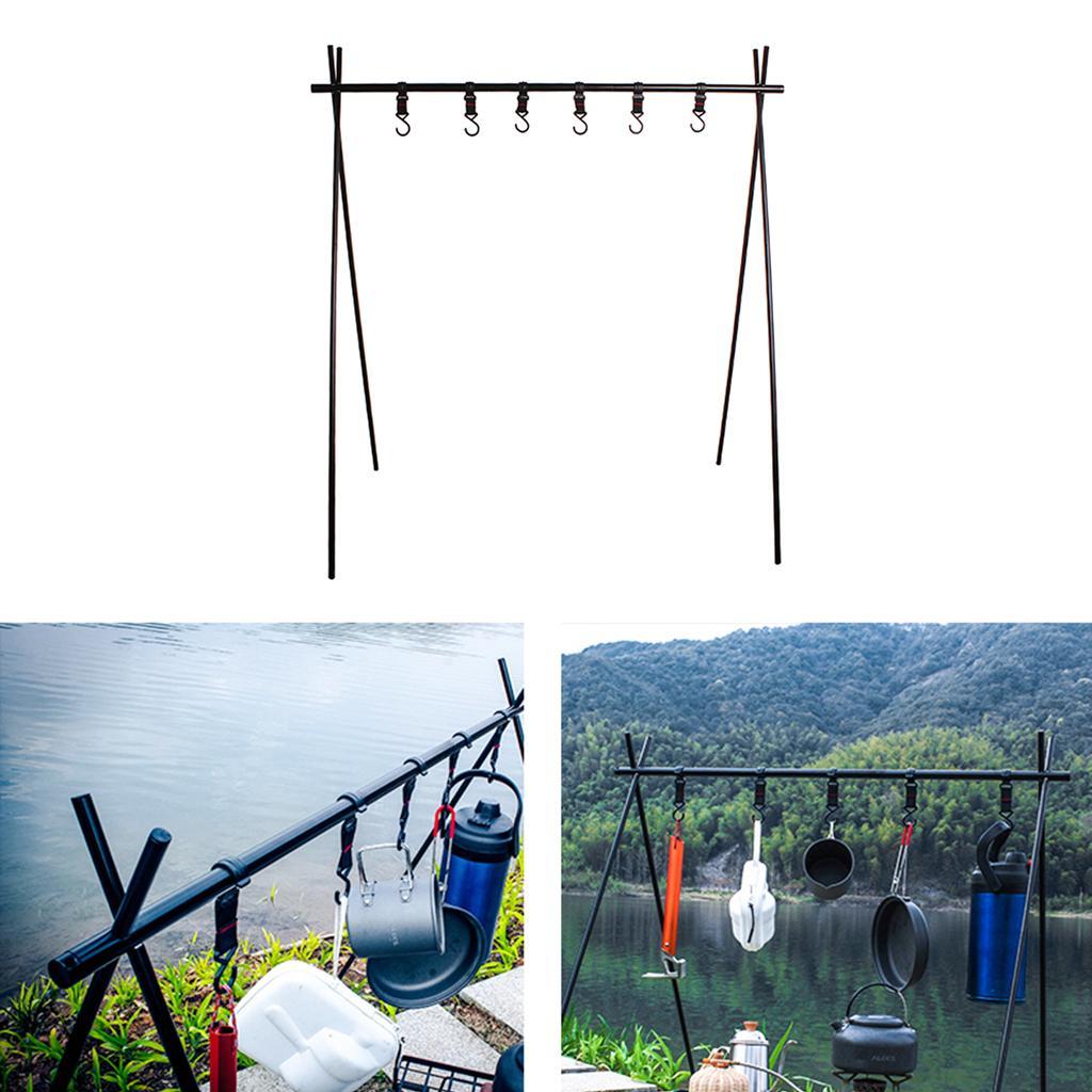 Triangle Hanging Rack Aluminum Alloy Outdoor Camping Travel Shelf Hanger