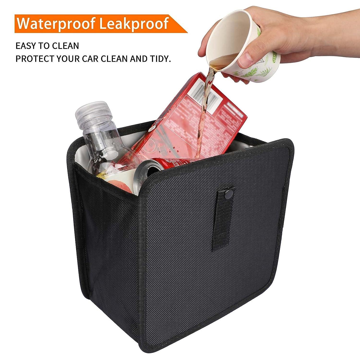 Thùng Rác Ô Tô, Thùng Rác Ô Tô, Thùng Rác Chống Rò Rỉ, Túi Đựng Rác Trên Ghế Ô Tô, Đen Dung Lượng