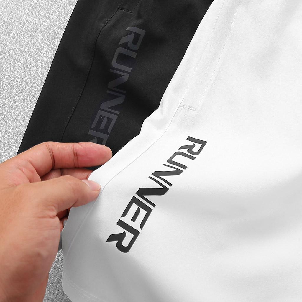 Quần Short Nam Gym-Chạy Bộ RUNNER G525, Vải Dù Gió 2 Lớp Xịn Xò, 3 Túi Khóa Kéo - GUGOSTAR