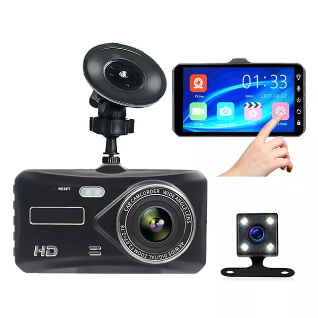 Camera hành trình ô tô A11 PRO Video Chất Lượng 2K FHD 1080P Màn hình cảm ứng 4 inch - camera hành trình , sắc nét ,2 camera kép trước và sau