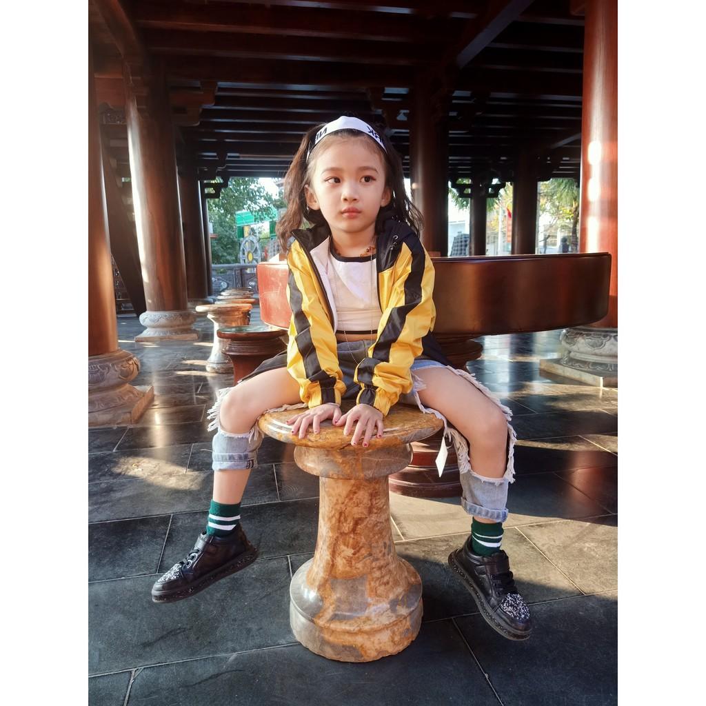 Áo khoác bé trai bé gái dù 2 lớp size đại đẹp in hình dễ thương phối màu cute cho trẻ HD247 D521
