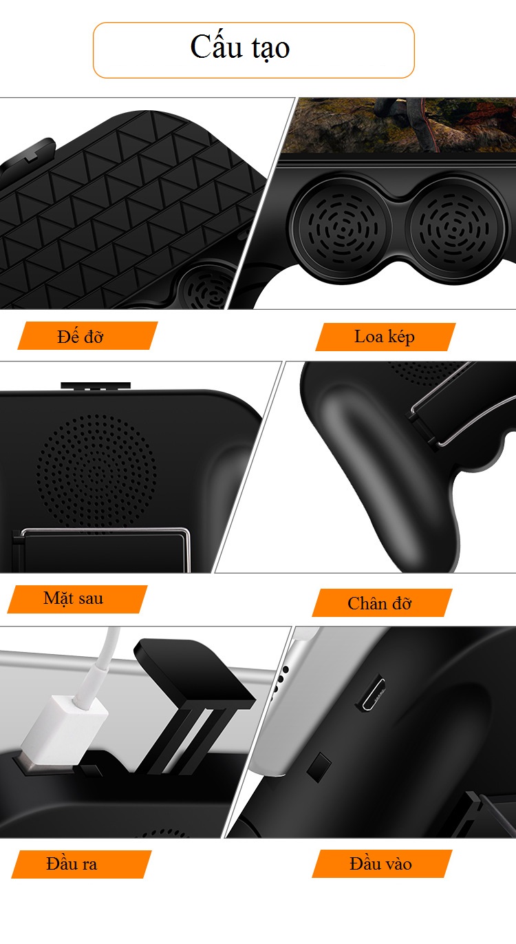 Tay Cầm Điện Thoại Thông Minh Chơi Game Siêu Đỉnh Tích Hợp Loa Bluetooth Và Sạc Pin Dự Phòng CZ.101