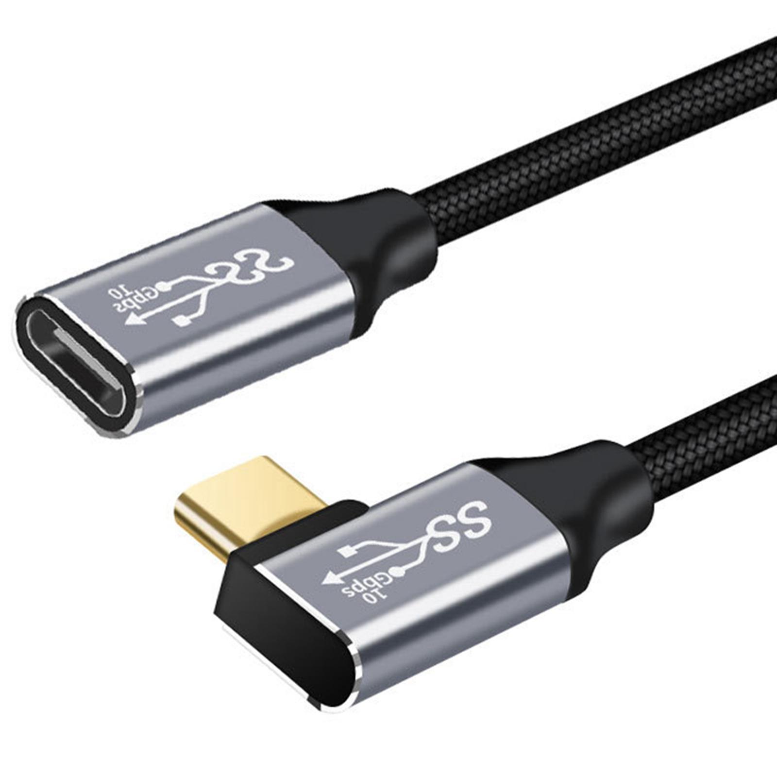 Usb-C to Usb-C Cable 90 Degree Angled USB 3.1 for Smart Phone Computer