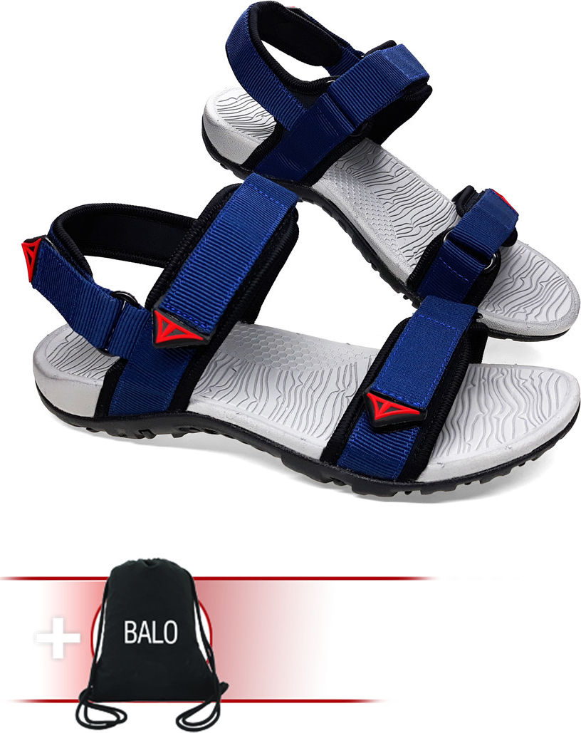 Giày Sandal Việt Thủy Quai Chéo VT2 - Xanh Dương - Kèm Balo Túi Rút Đặc Biệt