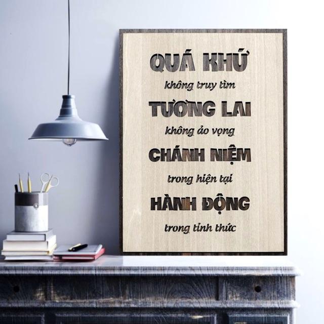 Tranh Gỗ trang trí TBIG029 danh ngôn sống ý nghĩa treo phòng khách