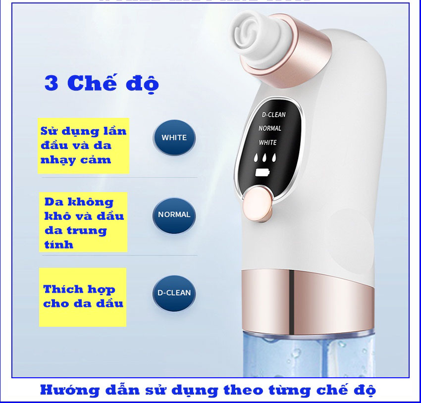 Máy Hút Mụn Đầu Đen, Mụn Cám, Vệ Sinh Da Mặt Bằng Lực Nước Rửa Mặt, Làm Sạch Lỗ Chân Lông, Dưỡng Ẩm Sáng Mịn Da