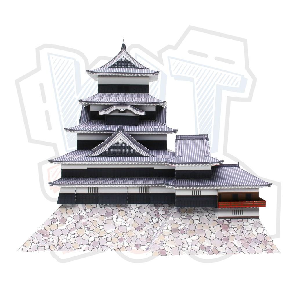 Mô hình giấy kiến trúc Nhật Bản tòa thành Matsumoto Castle