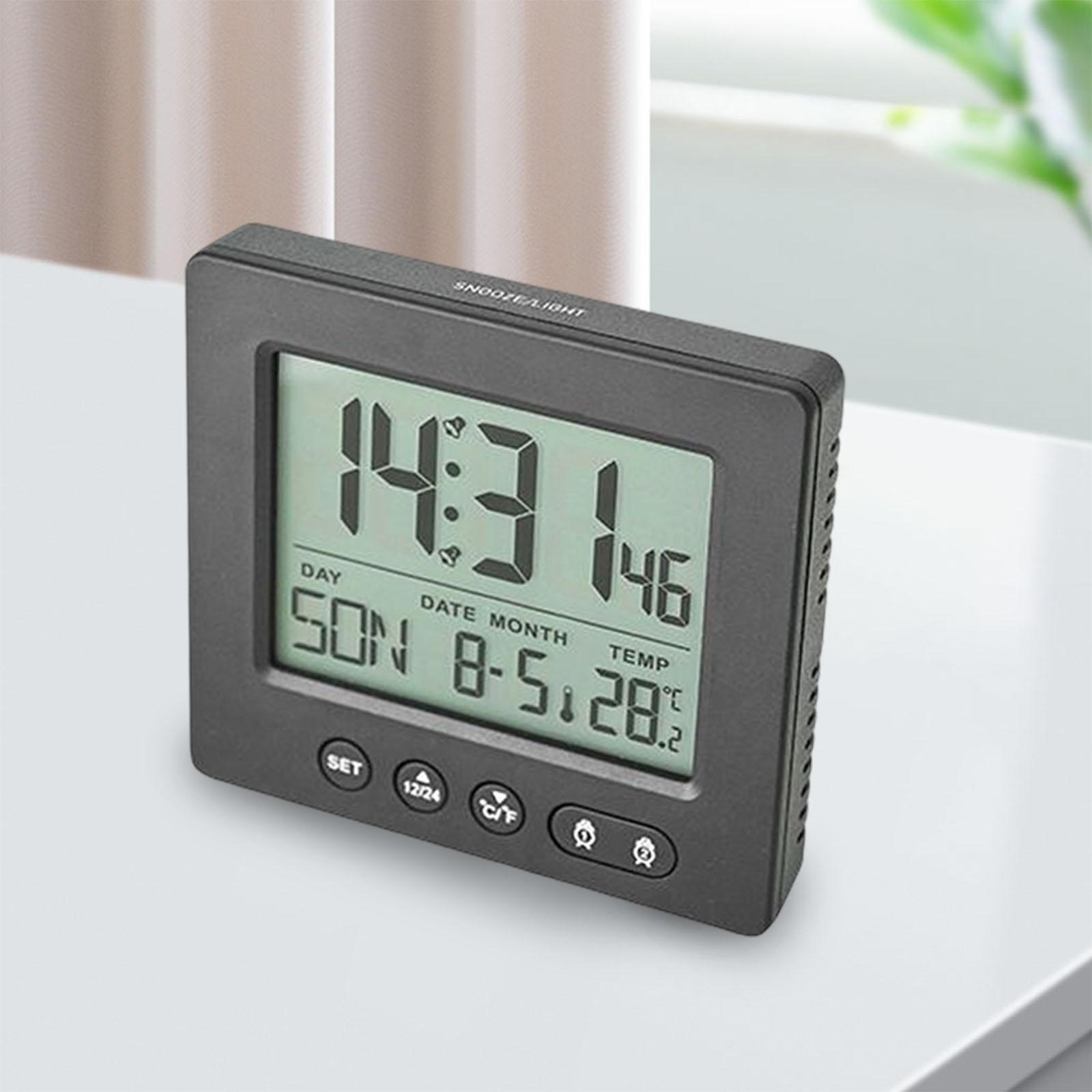 Digital Clock LCD Time Week Date Temperature Display for Living Room Home